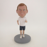 Picture of Custom Bobblehead Doll: Running Man With White Short Sleeve