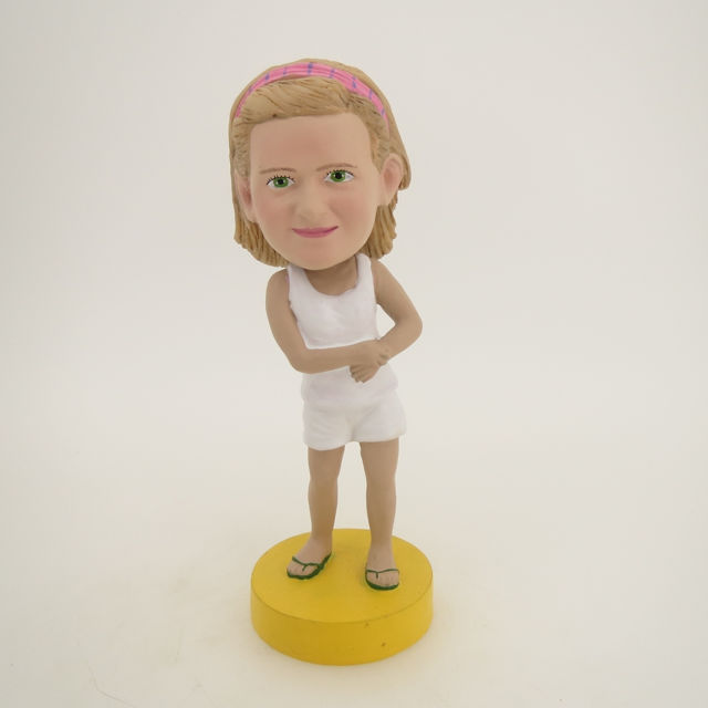 Picture of Custom Bobblehead Doll: White Vest Girl
