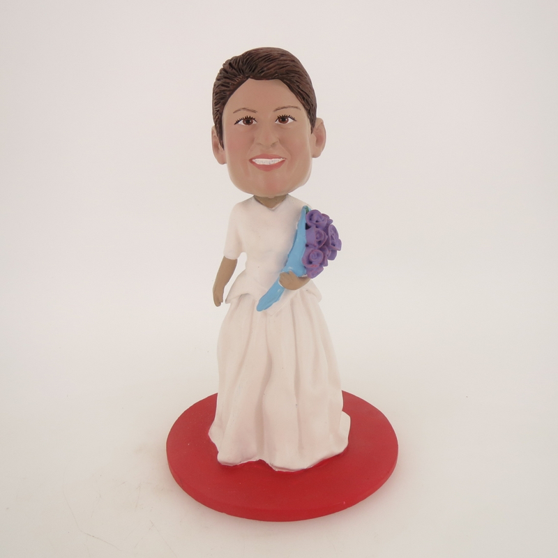 Picture of Custom Bobblehead Doll: White Wedding Dress Woman