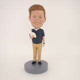 Picture of Custom Bobblehead Doll: Standing Reading Man