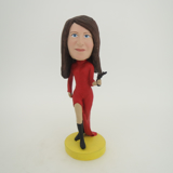 Picture of Custom Bobblehead Doll: Woman with Handgun