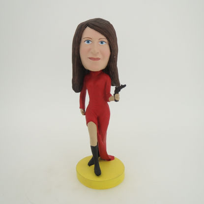 Picture of Custom Bobblehead Doll: Woman with Handgun