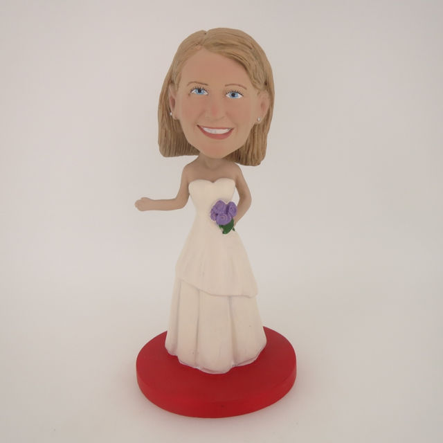 Picture of Custom Bobblehead Doll: Woman with White Wedding Dress