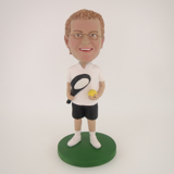 Picture of Custom Bobblehead Doll: White T-Shirt Tennis Player