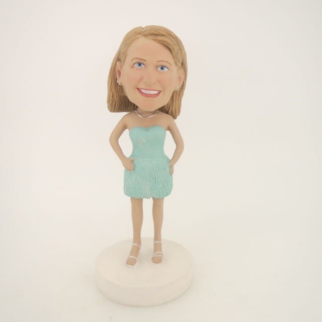 Picture of Custom Bobblehead Doll: Light Full Dress Girl