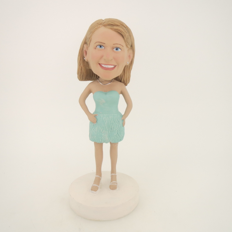 Picture of Custom Bobblehead Doll: Light Full Dress Girl