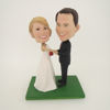 Picture of Custom Bobblehead Doll: Groom Holding Bride's Hand Wedding