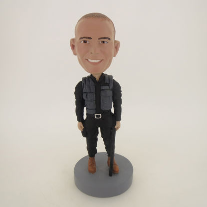 Picture of Custom Bobblehead Doll: Armed Policeman
