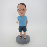 Picture of Custom Bobblehead Doll: Casual Man Enjoying Soft Drink