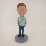 Picture of Custom Bobblehead Doll: Casual Man With A Bag