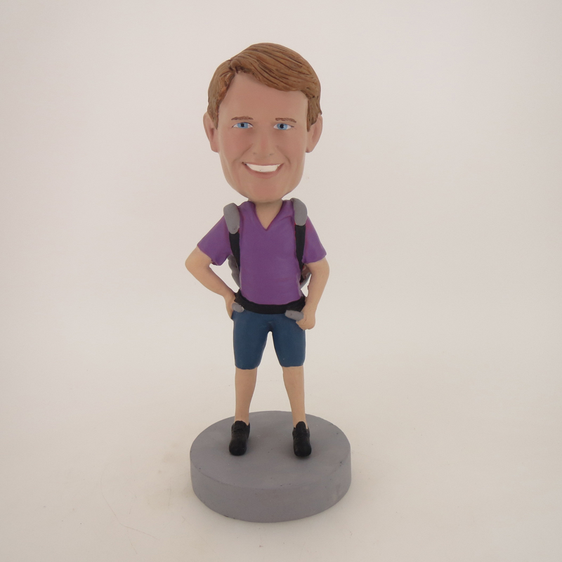 Picture of Custom Bobblehead Doll: Casual Man With Bags