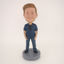 Picture of Custom Bobblehead Doll: Casual Man With Glass On The Collar