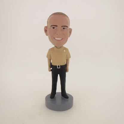 Picture of Custom Bobblehead Doll: Casual Policeman In Brown