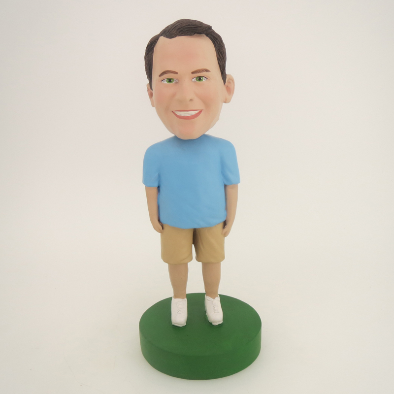 Picture of Custom Bobblehead Doll: Man In Blue and Brown