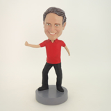 Picture of Custom Bobblehead Doll: Man In Red Excercising