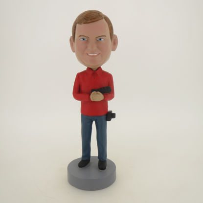 Picture of Custom Bobblehead Doll: Photography Lover Holding Camera