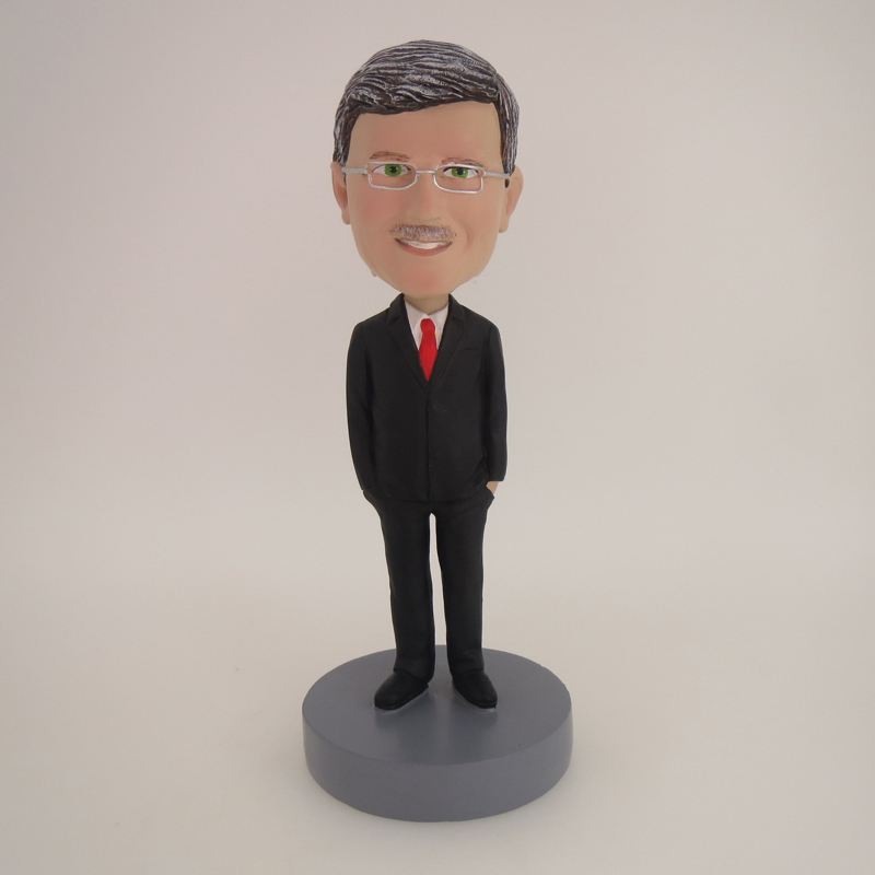 Picture of Custom Bobblehead Doll: Old Man In Formal Business Suit