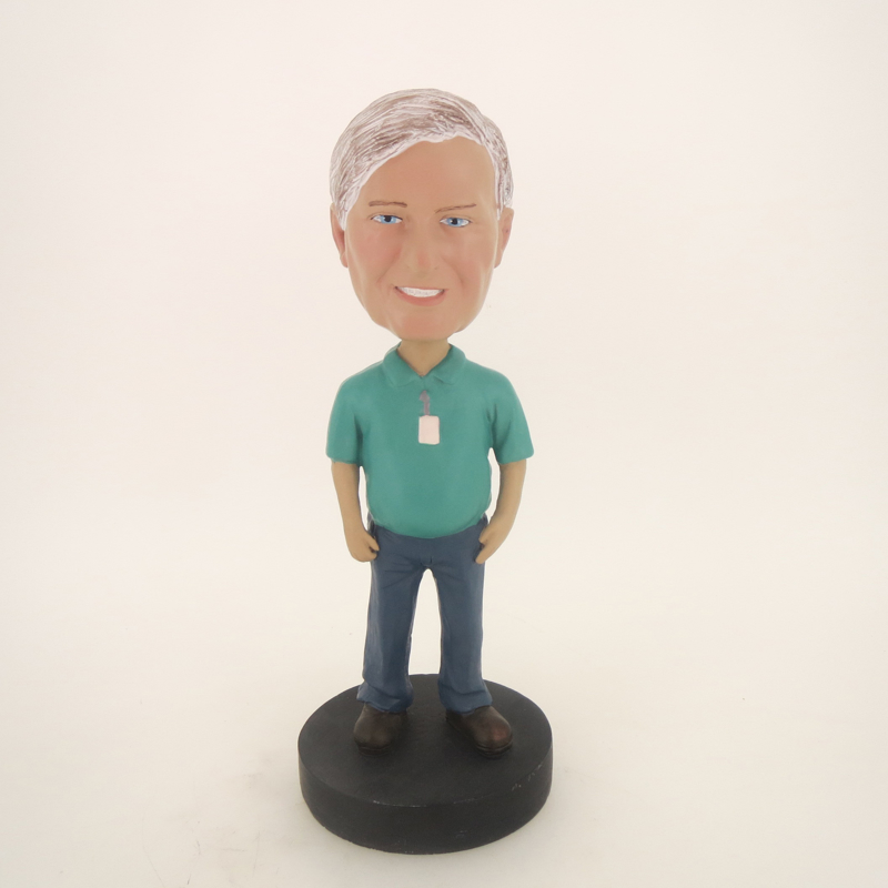 Picture of Custom Bobblehead Doll: Older Man In Casual Style Clothing