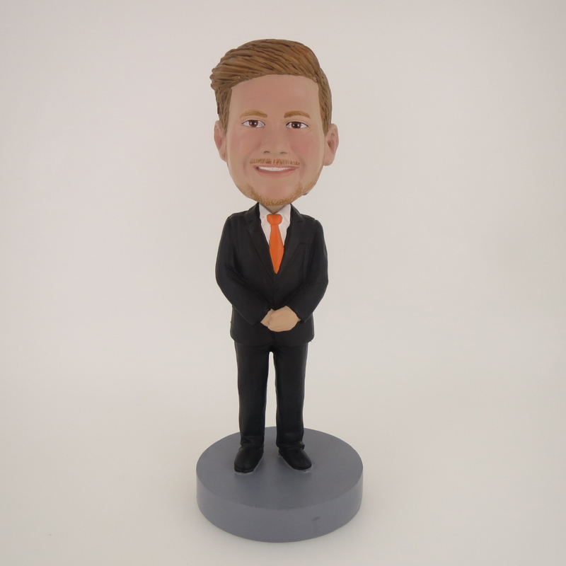 Picture of Custom Bobblehead Doll: Smiling Business Man