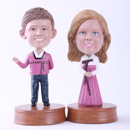 Immagine di Custom Bobblehead Doll: Couple in Hanbok