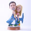 Picture of Custom Bobblehead Doll: Couple Riding A Shark