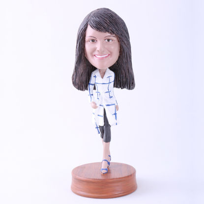 Picture of Custom Bobblehead Doll: Casual Lady Walking