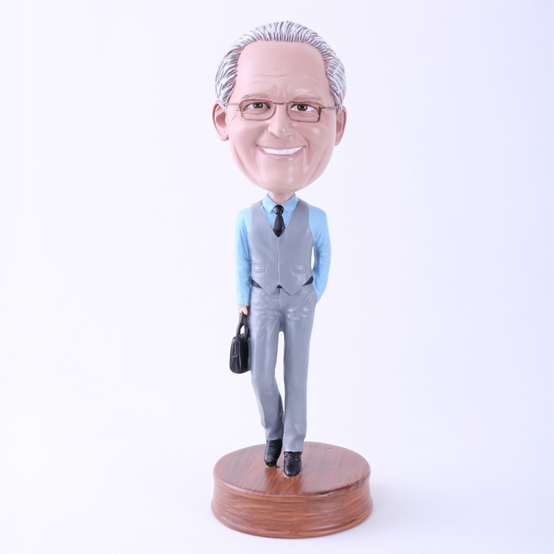 Picture of Custom Bobblehead Doll: Office Man with Bag