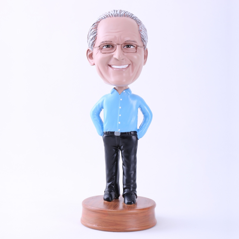 Picture of Custom Bobblehead Doll: Smiling Casual Boss