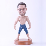 Picture of Custom Bobblehead Doll: Topless Muscle Man (About 9" Tall)