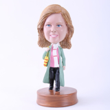 Picture of Custom Bobblehead Doll: Woman in Long Coat