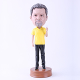 Picture of Custom Bobblehead Doll: Yellow T-shirt Man