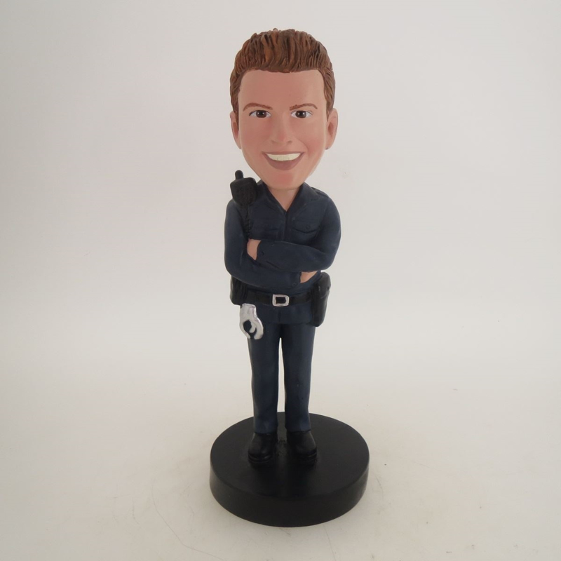 Picture of Custom Bobblehead Doll: Police Officer Arm in Arm