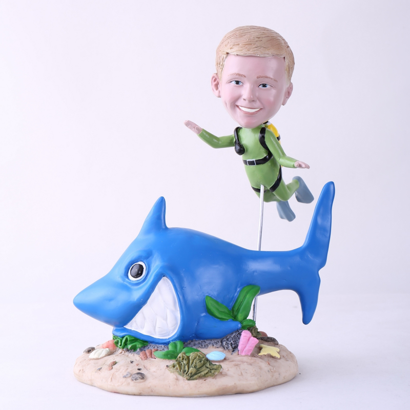 Picture of Custom Bobblehead Doll: Scuba Diving Kid