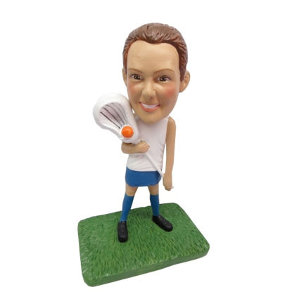 Picture of Custom Bobblehead Doll: Female Lacrosse Player