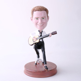 Picture of Custom Bobblehead Doll: Man Playing Guitar On Chair