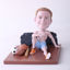 Picture of Custom Bobblehead Doll: Man Sitting On The Floor With Various Balls