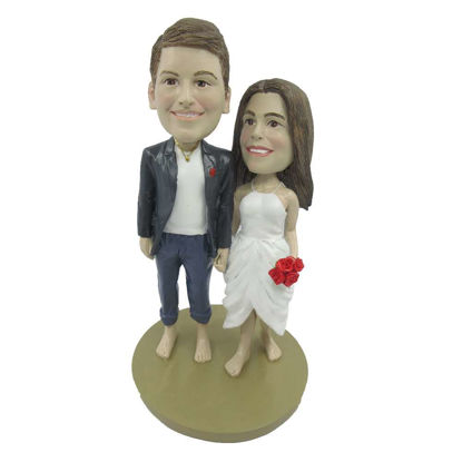 Immagine di Custom Bobblehead Doll: Barefoot Man and Woman
