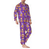 Picture of Halloween Themed Custom Pajamas - Personalized Face Long Sleeve Pajama Set - Purple Halloween Style