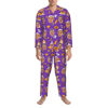 Picture of Halloween Themed Custom Pajamas - Personalized Face Long Sleeve Pajama Set - Purple Halloween Style