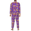 Picture of Halloween Themed Custom Pajamas - Personalized Face Long Sleeve Pajama Set - Purple Halloween Style