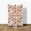Picture of Halloween Custom Face Blanket - Personalized Blanket - Kawaii Cute Ghost and Pumpkin