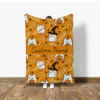 Picture of Halloween Custom Text Blanket - Personalized Blanket - Orange Halloween Cat