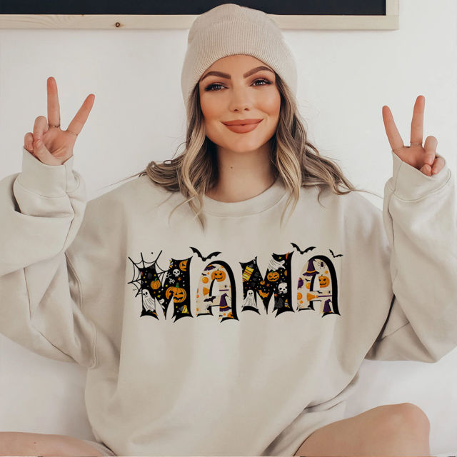 Picture of Custom Unisex Halloween Theme Hoodie - Personalized Unisex Long Sleeve Sweatshirt