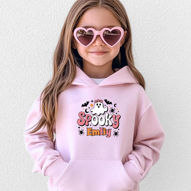 Picture of Custom Kids Halloween Theme Hoodie - Personalized Children Long Sleeve Sweatshirt