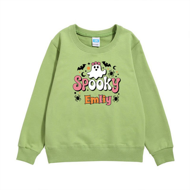 Picture of Custom Kids Halloween Theme Hoodie - Personalized Children Long Sleeve Sweatshirt