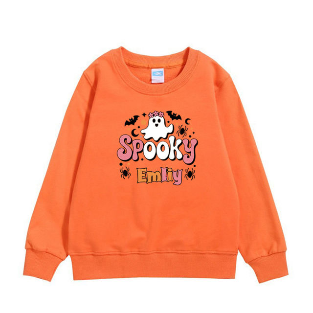 Picture of Custom Kids Halloween Theme Hoodie - Personalized Children Long Sleeve Sweatshirt