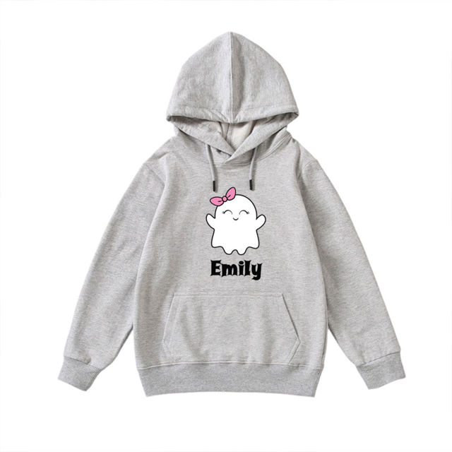 Picture of Custom Kids Halloween Hoodie - Our Little Ghost -Personalized Children Long Sleeve Unisex Sweatshirt