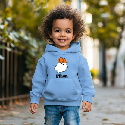 Picture of Custom Kids Halloween Hoodie - My Little Ghost -Personalized Children Long Sleeve Unisex Sweatshirt