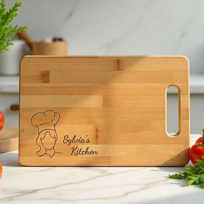 Picture of Personalized Name Cutting Board for Couples - Custom Cutting Board for Housewarming and Wedding