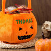 Picture of Custom Embroidered Halloween Candy Basket - Trick or Treat Basket - Halloween Basket for Kids